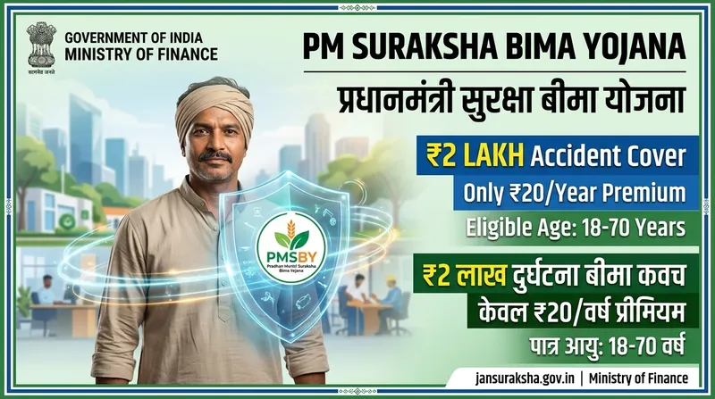प्रधानमंत्री सुरक्षा बीमा योजना (PMSBY) आधिकारिक बैनर