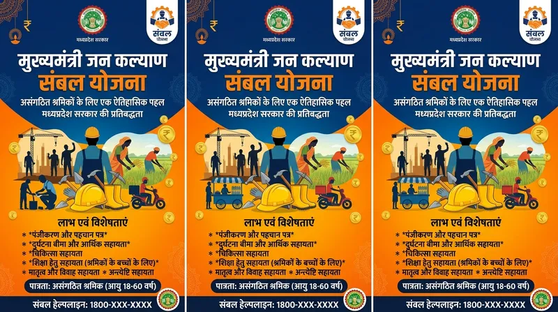 मुख्यमंत्री जन कल्याण संबल योजना — असंगठित श्रमिकों के लिए बैनर
